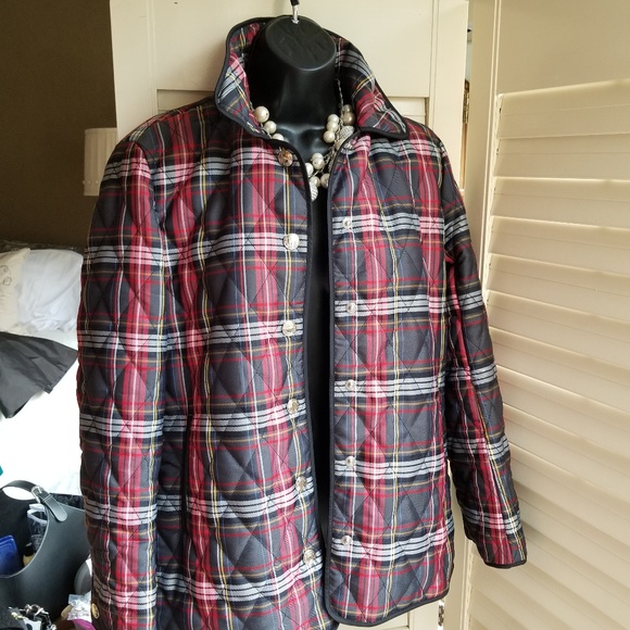 Coach Jackets & Blazers - Coach Quilted Plaid Snap-front Jacket EUC XS